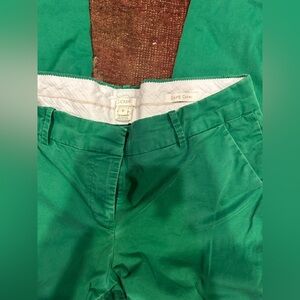 J. Crew Cafe Capri Vibrant Green pants